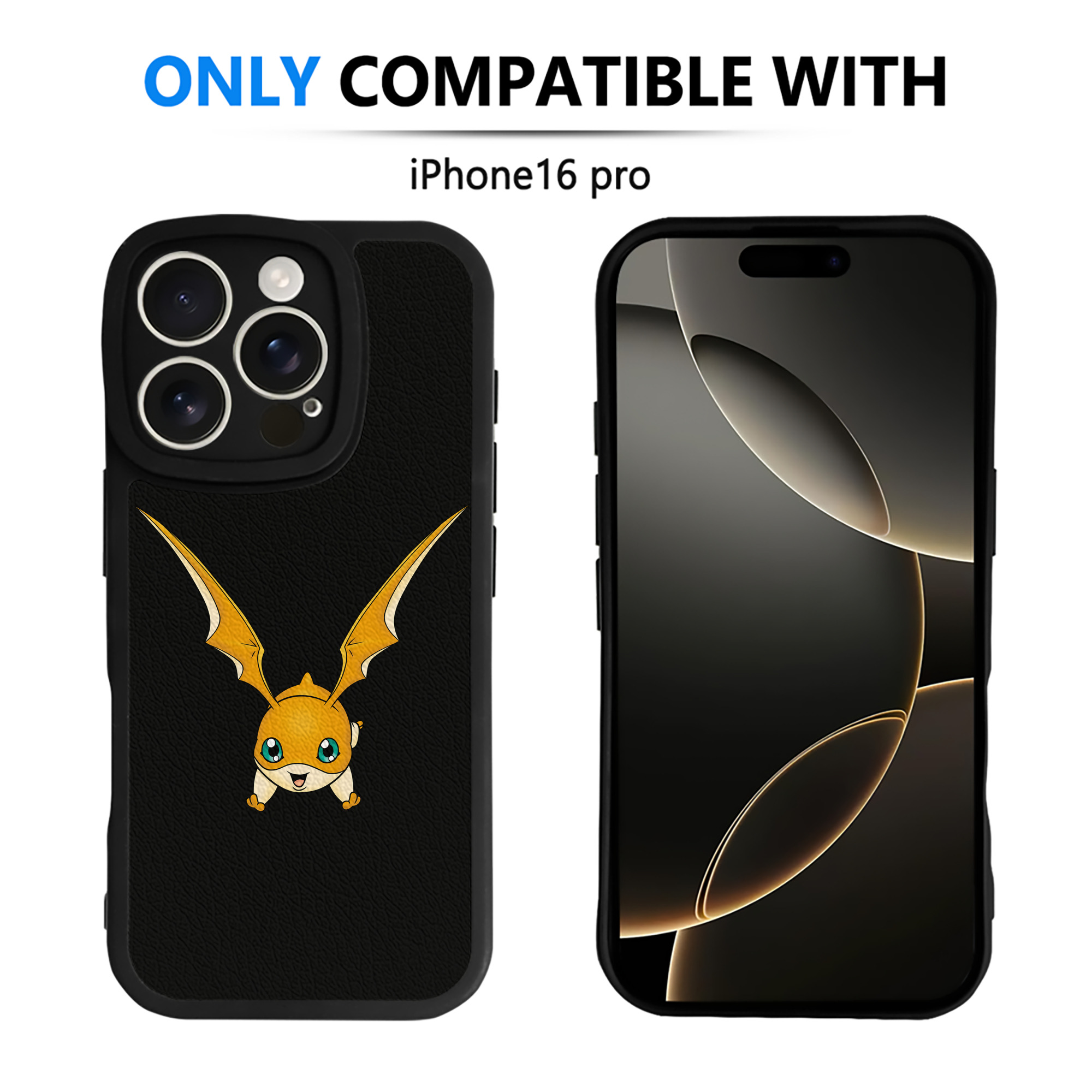 （画像用） Digimon デジタルモンスター/デジモン 【iPhone 16シリーズ対応】シリコンスマホケース（レザー調） 材質：シリコン